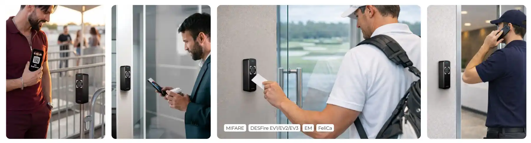 Đầu đọc mã QR Suprema Xpass Q2 XPQ2-DB XPass Q2 đọc QR code và nhiều định dạng thẻ RFID