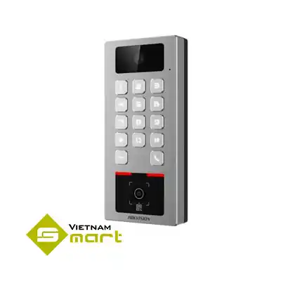 Máy chấm công kiểm soát ra vào Hikvision DS-K1T502DBWX-CQRE1 tích hợp QR và intercom