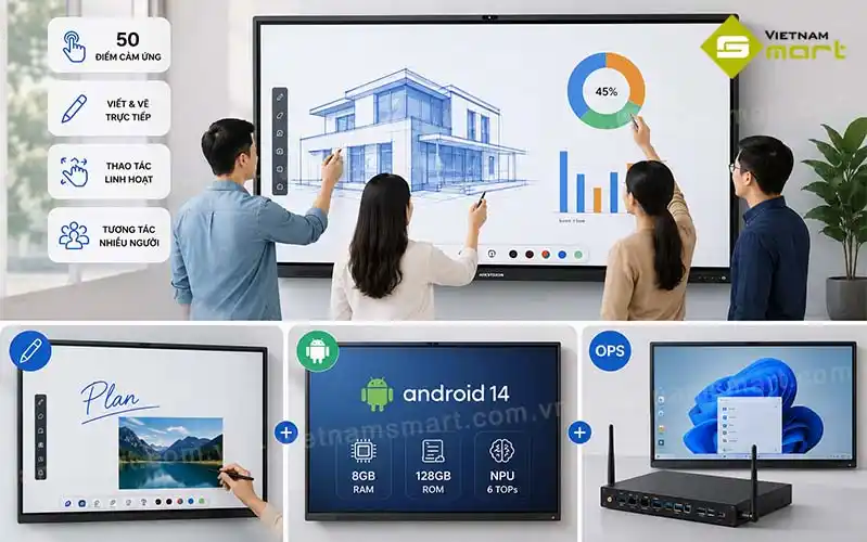 Màn hình tương tác 98 inch 4K Hikvision DS-D5C98RB/B2L Màn hình tương tác 98 inch 4K Hikvision DS-D5C98RB/B2L