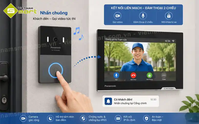 Nút nhấn chuông cửa Panasonic VL-VC3530BX NEW 100%, phân phối chính hãng bởi VietnamSmart